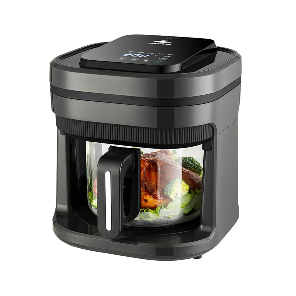 Gjennomsiktig glass LCD Air Fryer